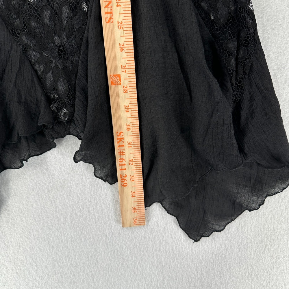 Free People‎ Black Lace Tunic Top Womens Medium Witchy Gothic - Picture 7 of 10